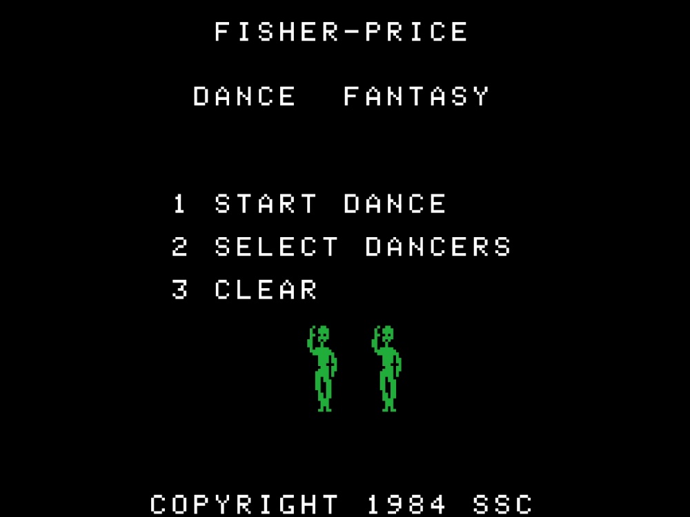 Title Screen of Dance Fantasy for Colecovision